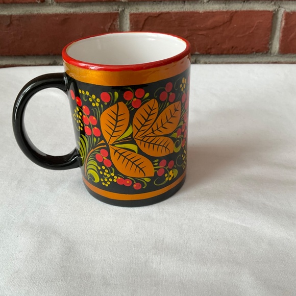 Folklore Hand Painted Folk Art Coffee Mug NWOT - Picture 1 of 11
